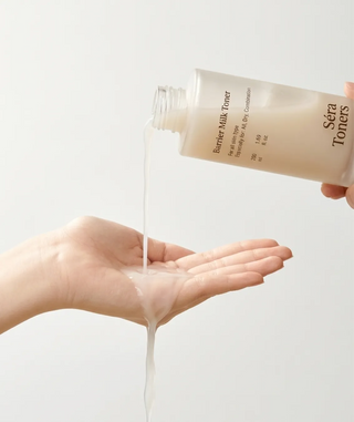 Barrier Milk Toner applied to skin