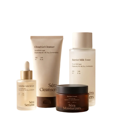 Barrier Reset Kit: Cloud Gel Cleanser, Barrier Milk Toner, Centella Calm Serum and Barrier Cream