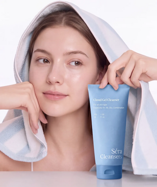 Model using Cloud Gel Cleanser