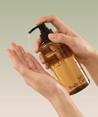 Gentle Body Wash lathered on skin