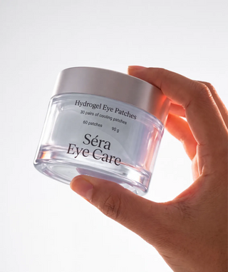 Hydrogel Eye Patches lifted from the jar