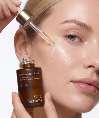 Niacinamide 10 Serum applied to skin