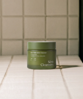 Oat Milk Balm Cleanser in a styled setting