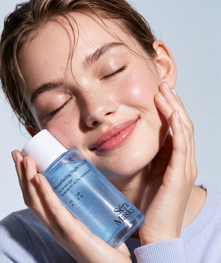 Model using Resurfacing Night Liquid