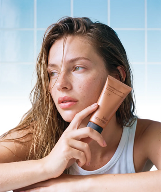 Model wearing Tinted Mineral SPF 30
